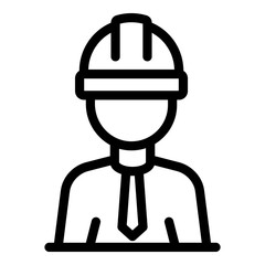 Wall Mural - Contractor icon. Outline contractor vector icon for web design isolated on white background