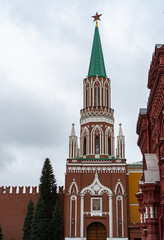 Nikolskaya tower in Moscow on Red Square