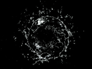 Poster - Abstract twister shape of water splash