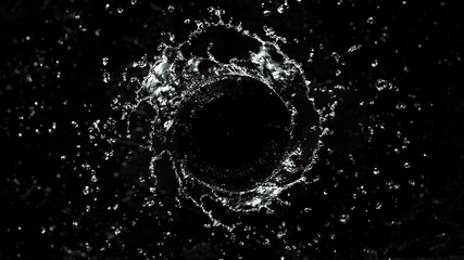 Poster - Abstract twister shape of water splash