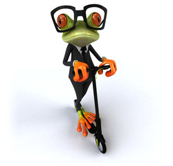 Fun 3D green cartoon frog