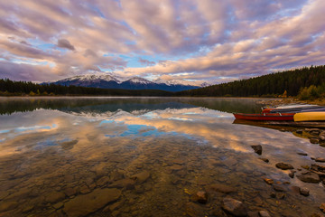 Wall Mural - Red canoe sports boats