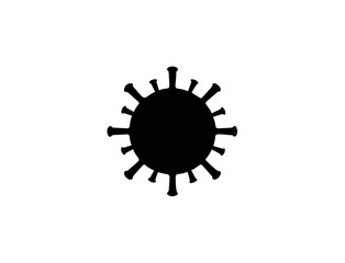 Coronavirus black icon on a white background