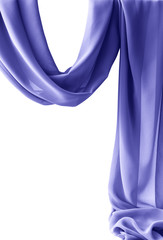 Wall Mural - purple transparent fabric isolated on white background