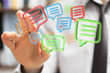 Online people network. Using internet for communication..