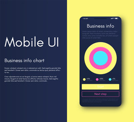 Mobile application interface. Ui design, vector illustration