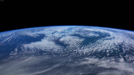 Wall Mural - Earth from space. Time lapse of over the Earth seen from the ISS. Space exploration of planet Earth at night. Elements of this video furnished by NASA.