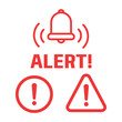 Alert icon. Alert vector sign. Warning icon