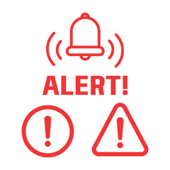 Wall Mural - Alert icon. Alert vector sign. Warning icon