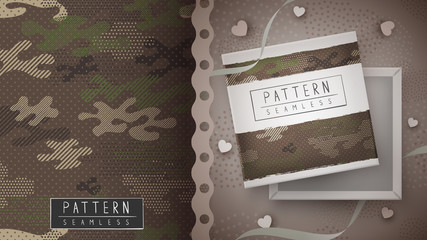Wall Mural - Camouflage military seamless pattern - idea for print.