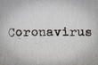 © encierro - Coronavirus typewrite on paper