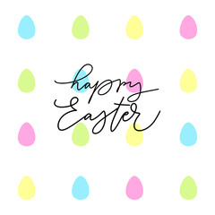 Wall Mural - Happy Easter vector egg doodle holiday design