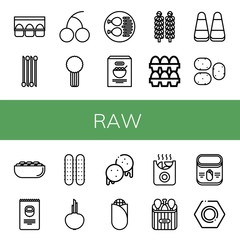 Wall Mural - raw simple icons set