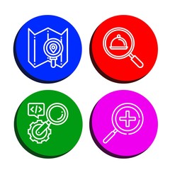 Wall Mural - Set of scrutiny icons