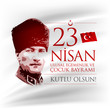 Vector design of the April 23 Turkish National Sovereignty and Children Day