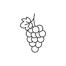 Grapes Vector Icon Template Black Color Editable. Grapes Vector Icon Symbol Flat Vector Illustration For Graphic And Web Design.