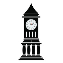 Historical Clock Tower. Vector Design.