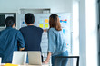 © whyframeshot - creative agency business brain storm meeting presentation Team discussing roadmap to product launch, presentation, planning, strategy, new business development