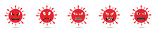 Red Coronavirus Monster Set