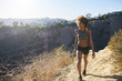 © Joshua Resnick - athletic african american woman walking runyon canyon
