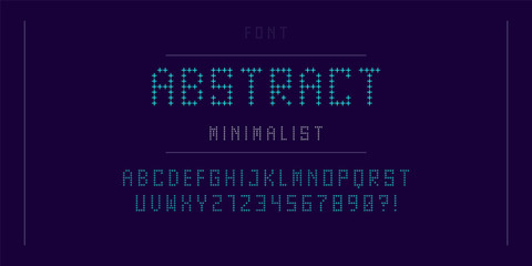 Poster - A thin, minimalistic font. Elegant English alphabet. Geometric font.