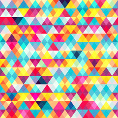 Wall Mural - Colored triangles. Seamless pattern