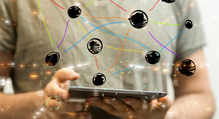 internet net and data digital concept.