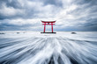© JCB - Red torii gate in the sea near Shosanbetsu