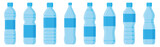 Fototapeta  - Water bottle flat style set