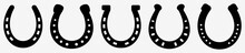 Horseshoe Icon Set. Luck Symbol. Vector