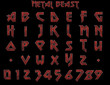 Metal Beast Alphabet - 3D Illustration