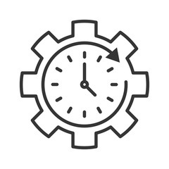 Wall Mural - clock setting vector icon. time setting concept