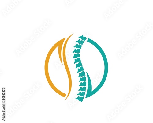 Cuadros en Lienzo Spine diagnostics symbol logo template vector illustration