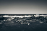 Fototapeta Nowy Jork - Beautiful long exposure seascape in black and white style