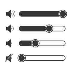 Wall Mural - volume level icon. volume adjustment vector icon.