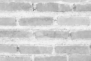 Canvas Print - Old white brick wall in the countryside.