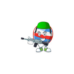 Sticker - An elegant picture of independence day balloon as an Army having machine gun