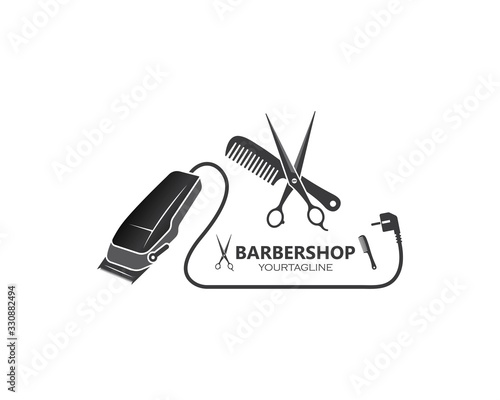 Fotomural clippers icin vector for barber business illustration