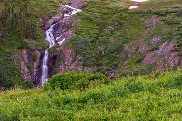 Sticker - waterfall in forest