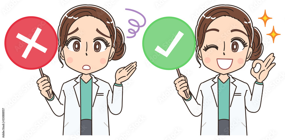 美容 脱毛 ドクター 医者 研究員 美人 きれい 皮膚科 白衣 Wall Mural よぴんこ Yopinco