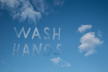 Wall Mural - clear blue sky with clouds.