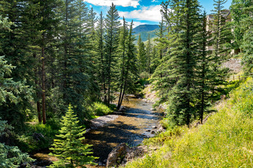 Picturesque views in a resort town of Vail, Colorado, USA 