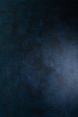 Wall Mural - Abstract grunge dark navy blue background, textured. Copyspace.