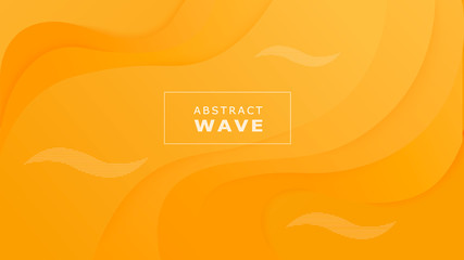 Wall Mural - orange colorful gradient abstract wave background with place for text smooth vector graphic illustra