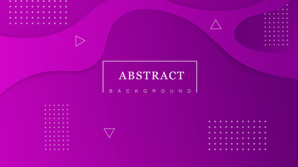 Wall Mural - purple gradient wave abstract background with triangle shapes and dots. luxury business liquid backd