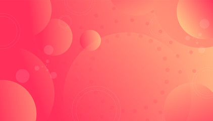 Wall Mural - orange futuristic background with different geometric shapes 3d circle sphere and dots vector graphi