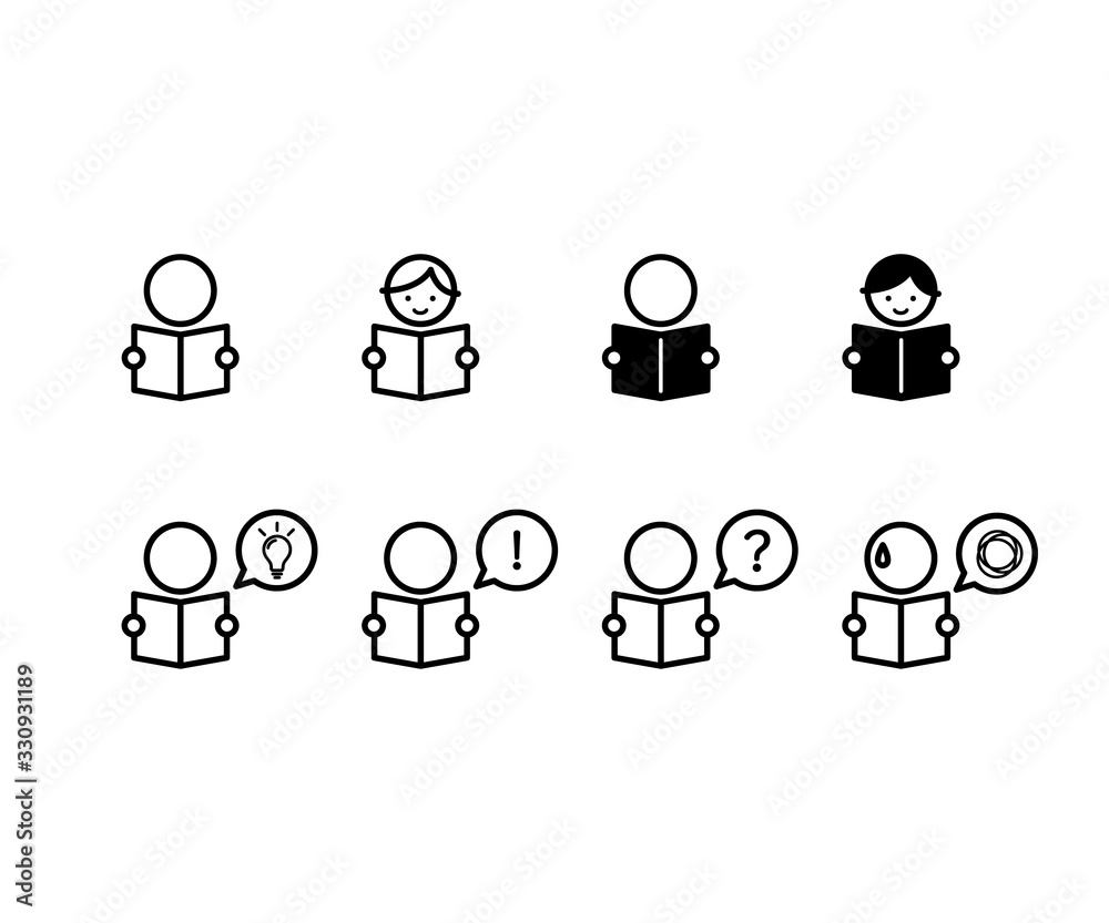 勉強中のアイコン 読書 学習 ベクター イラスト Wall Mural Yugoro 勉強中のアイコン 読書 学習 ベクター イラスト Wall Mural Yugoro