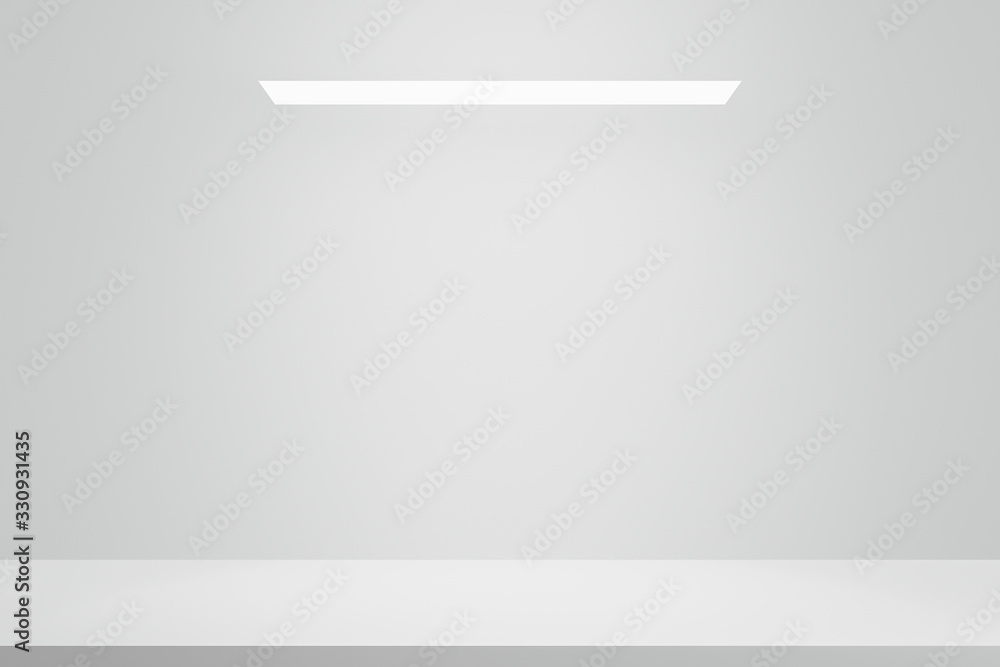 Blank white gradient background with product display. White backdrop or ...
