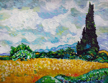 Art  Oil Painting   Foreign Country , Modern Art ,  Contemporary Art , Colorful Canvas   , Van Gogh