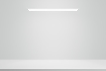Aufkleber - Blank white gradient background with product display. White backdrop or empty studio with room floor. 3D rendering.